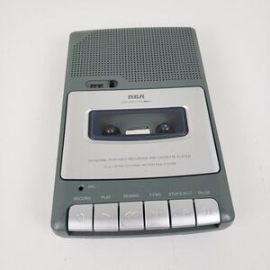 RCA RP3503-B Personal Portable Cassette Recorder Player Handheld Gray Silver